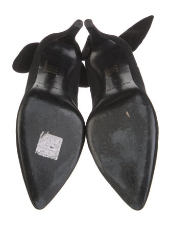 Carven Suede Bow Accents Pumps