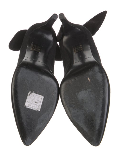 Carven Suede Bow Accents Pumps
