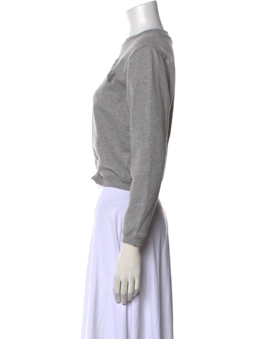 Carven Graphic Print Crew Neck Crop Top