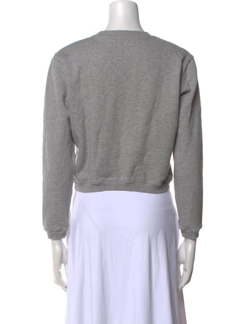 Carven Graphic Print Crew Neck Crop Top