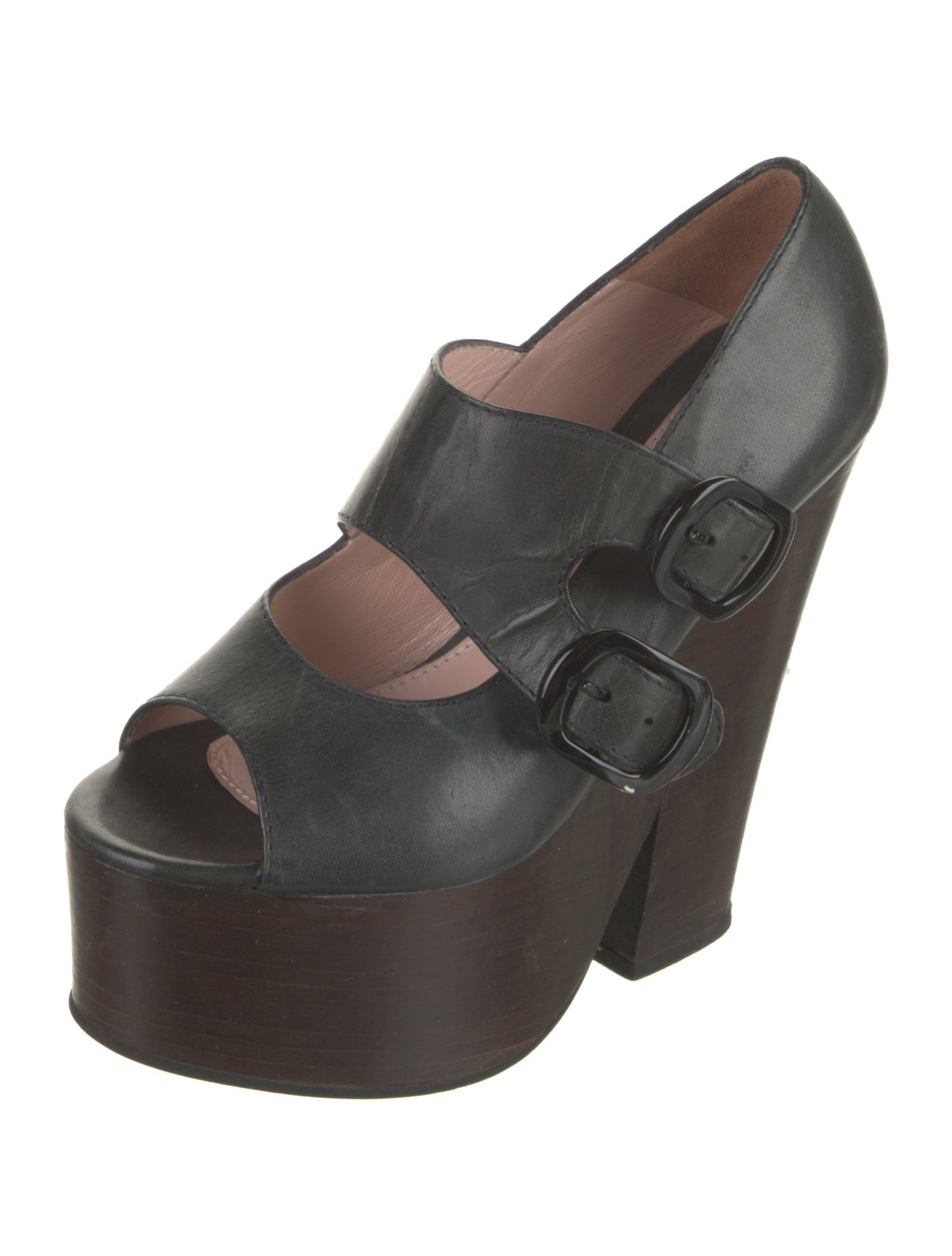 Carven Leather Slingback Sandals