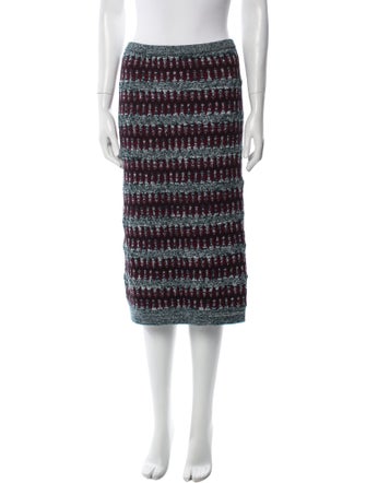 Carven Striped Knee-Length Skirt