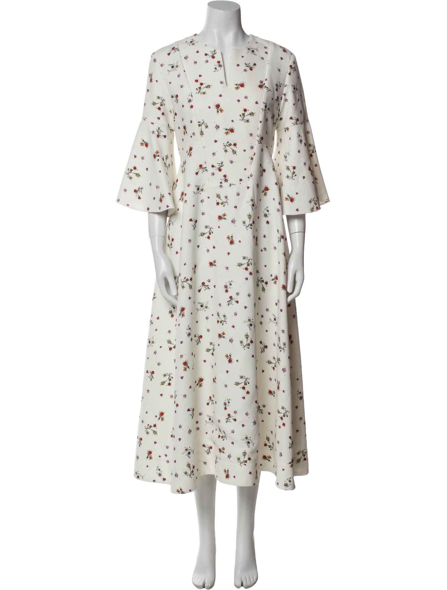 Carven Floral Print Long Dress