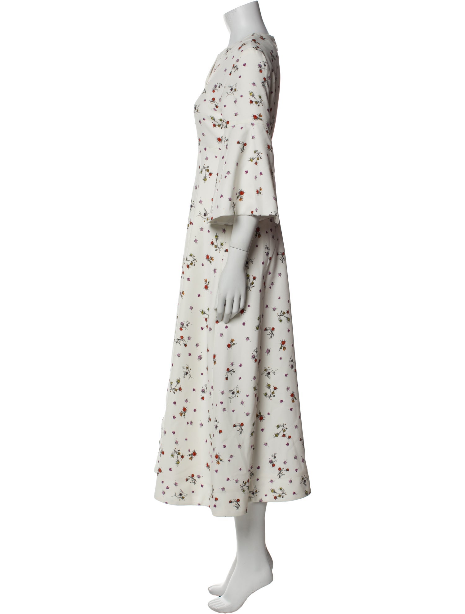 Carven Floral Print Long Dress