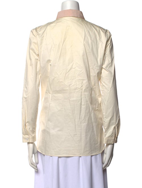 Carven Long Sleeve Button-Up Top