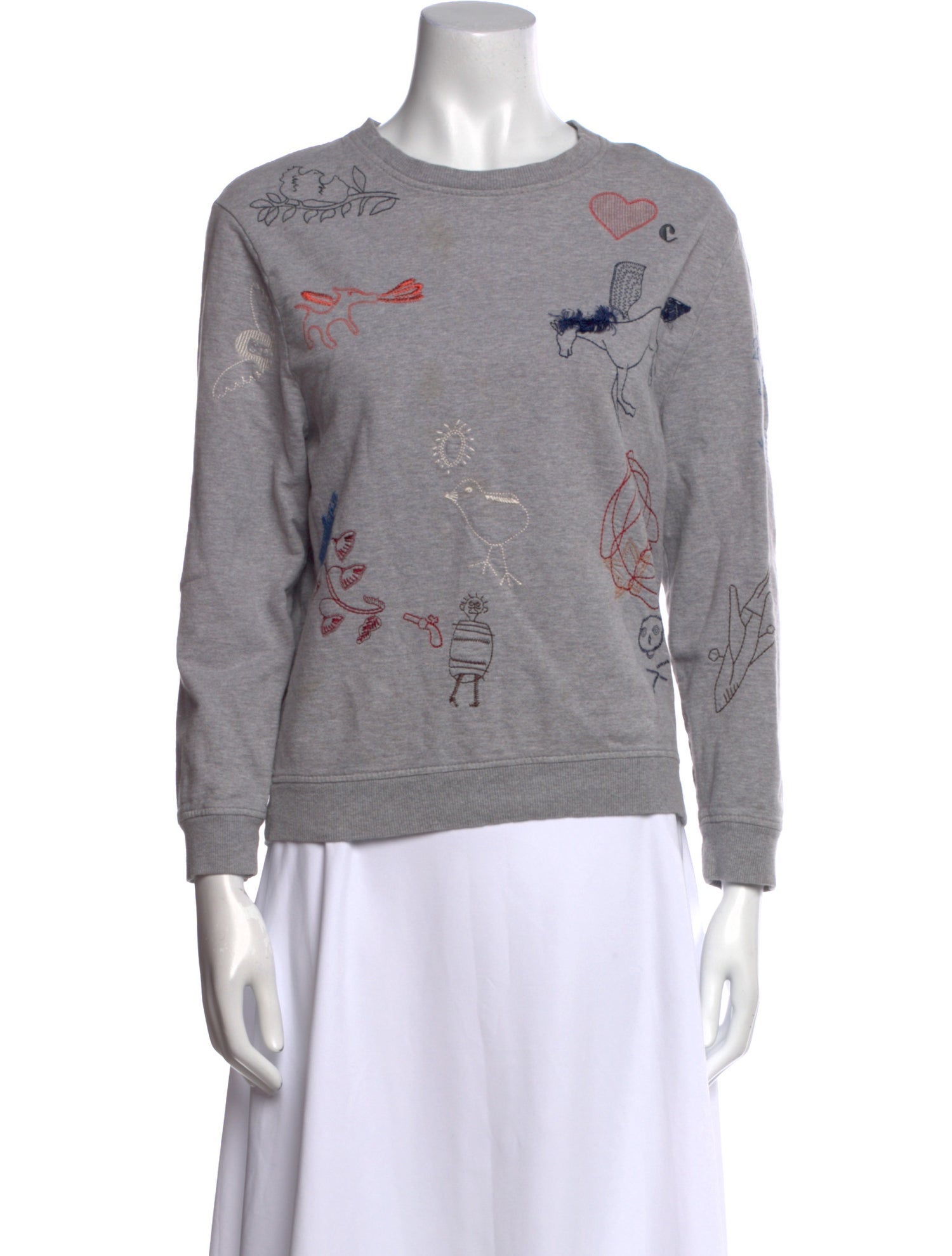Carven Graphic Print Crew Neck Sweatshirt