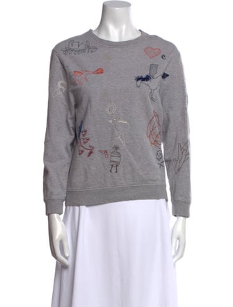 Carven Graphic Print Crew Neck Sweatshirt