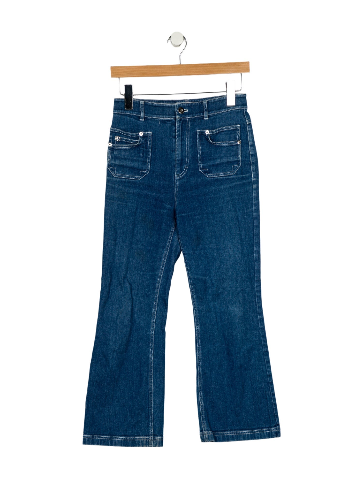 Carven High-Rise Wide Leg Jeans