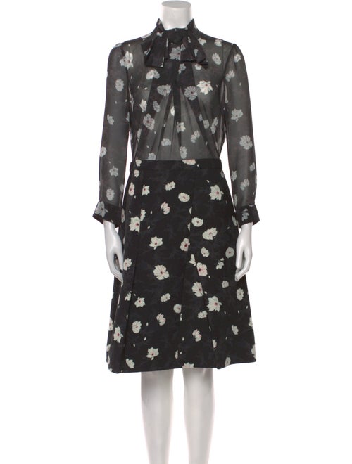 Carven Floral Print Knee-Length Dress