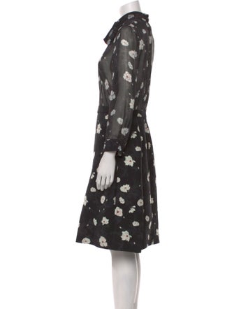Carven Floral Print Knee-Length Dress