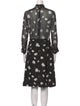 Carven Floral Print Knee-Length Dress