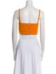 Carven Square Neckline Sleeveless Crop Top