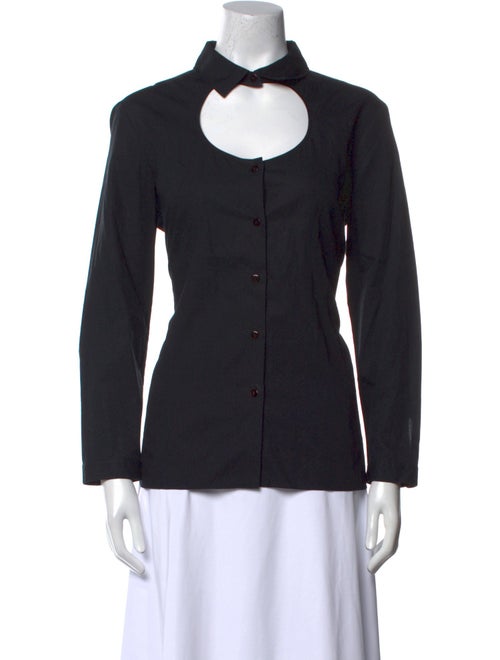 Carven Long Sleeve Button-Up Top