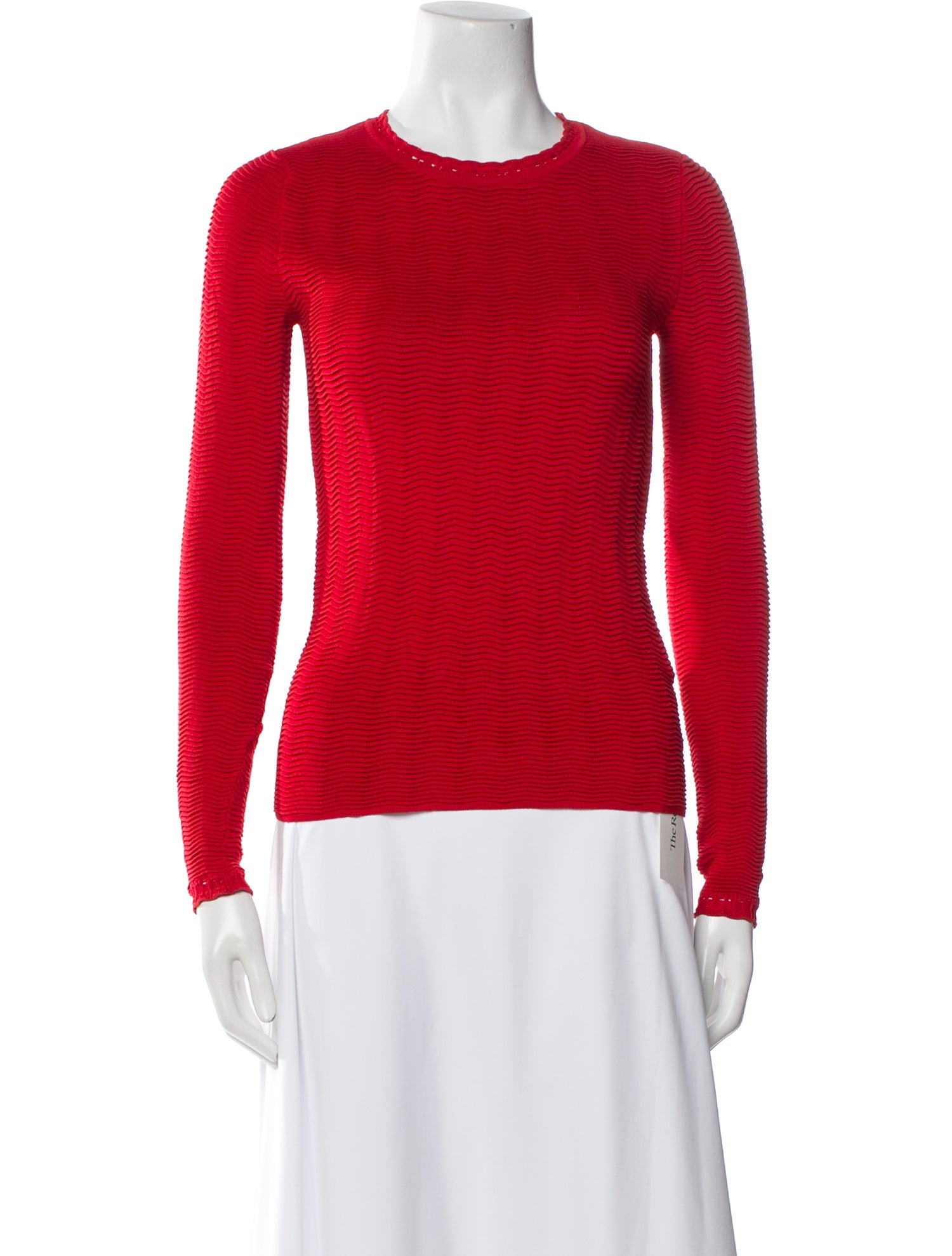Carven Crew Neck Long Sleeve Top