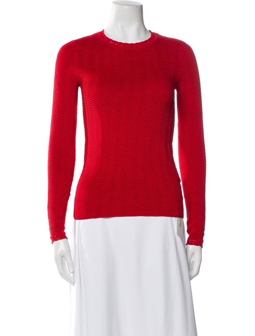 Carven Crew Neck Long Sleeve Top