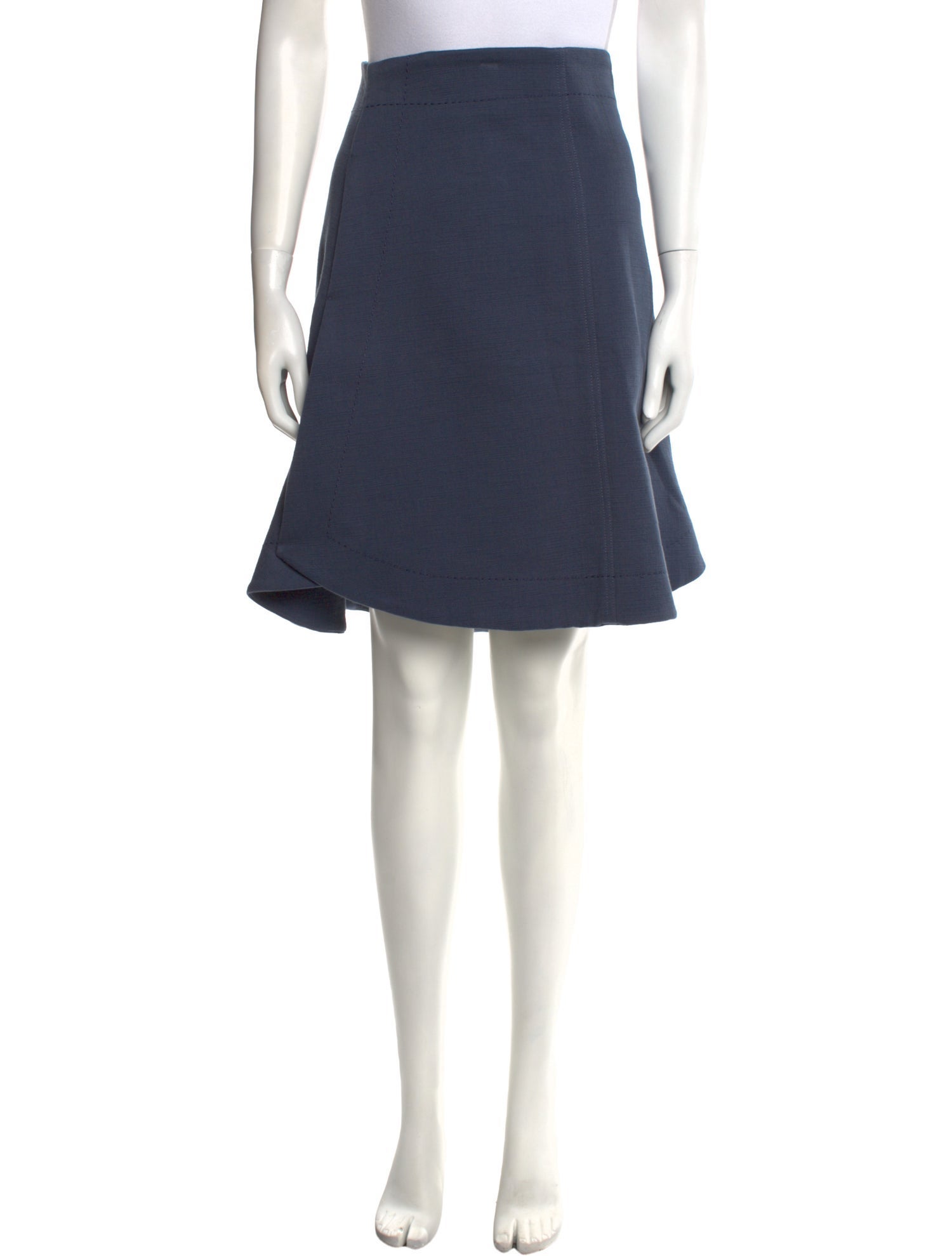 Carven Pleated Accents Knee-Length Skirt