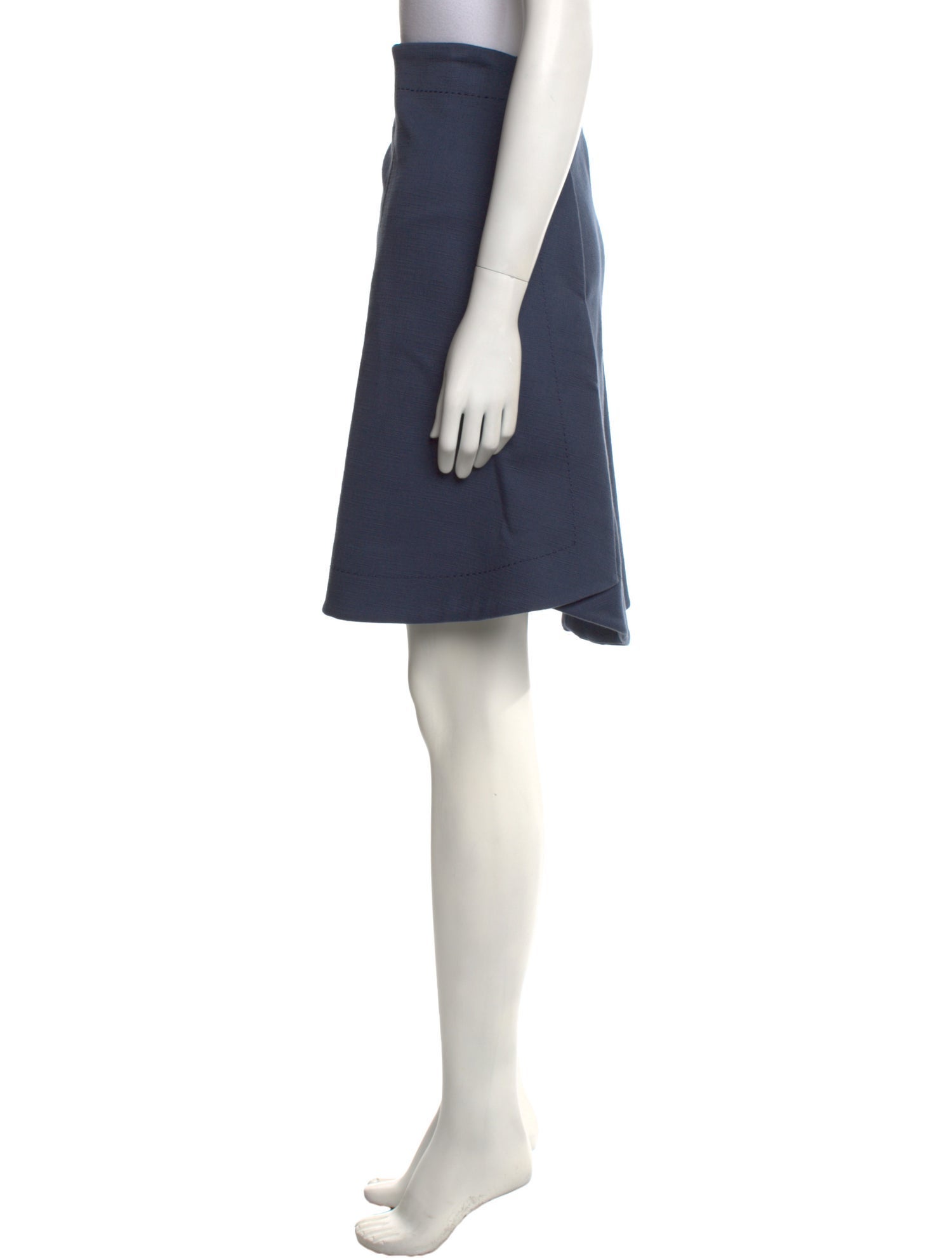 Carven Pleated Accents Knee-Length Skirt