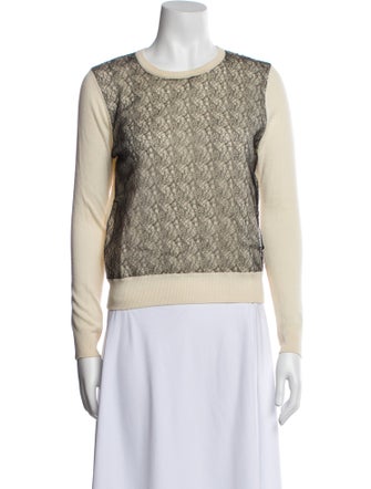 Carven Wool Colorblock Pattern Sweater