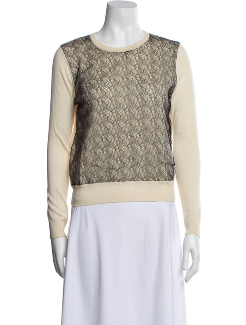 Carven Wool Colorblock Pattern Sweater