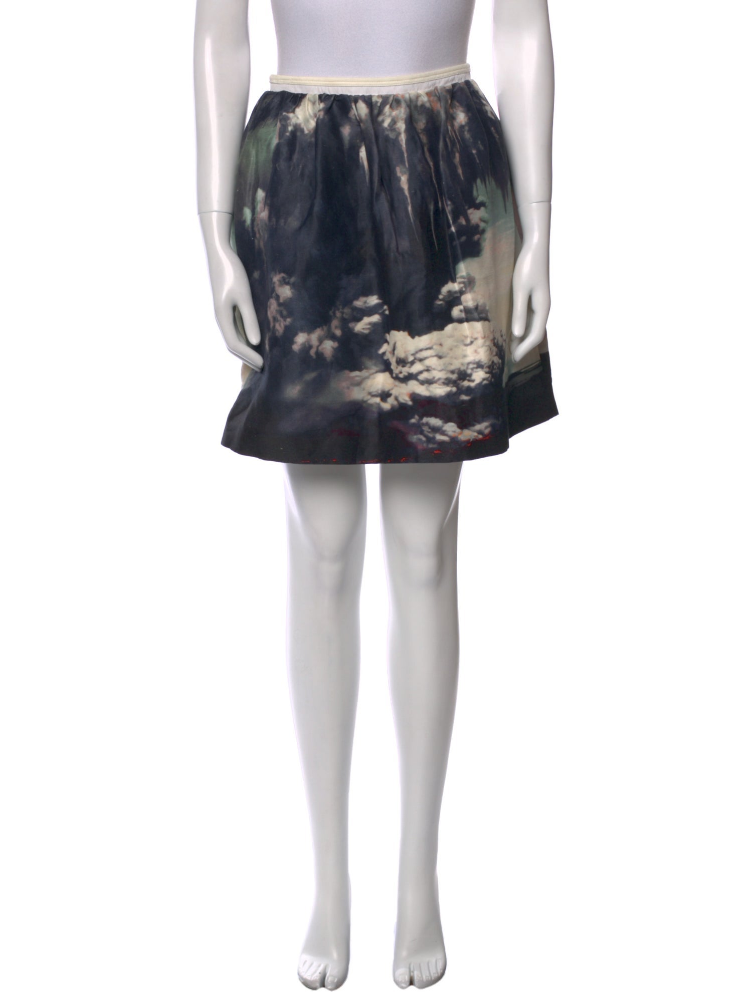 Carven Linen Mini Skirt