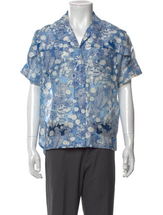 Carven Floral Print Short Sleeve Shirt