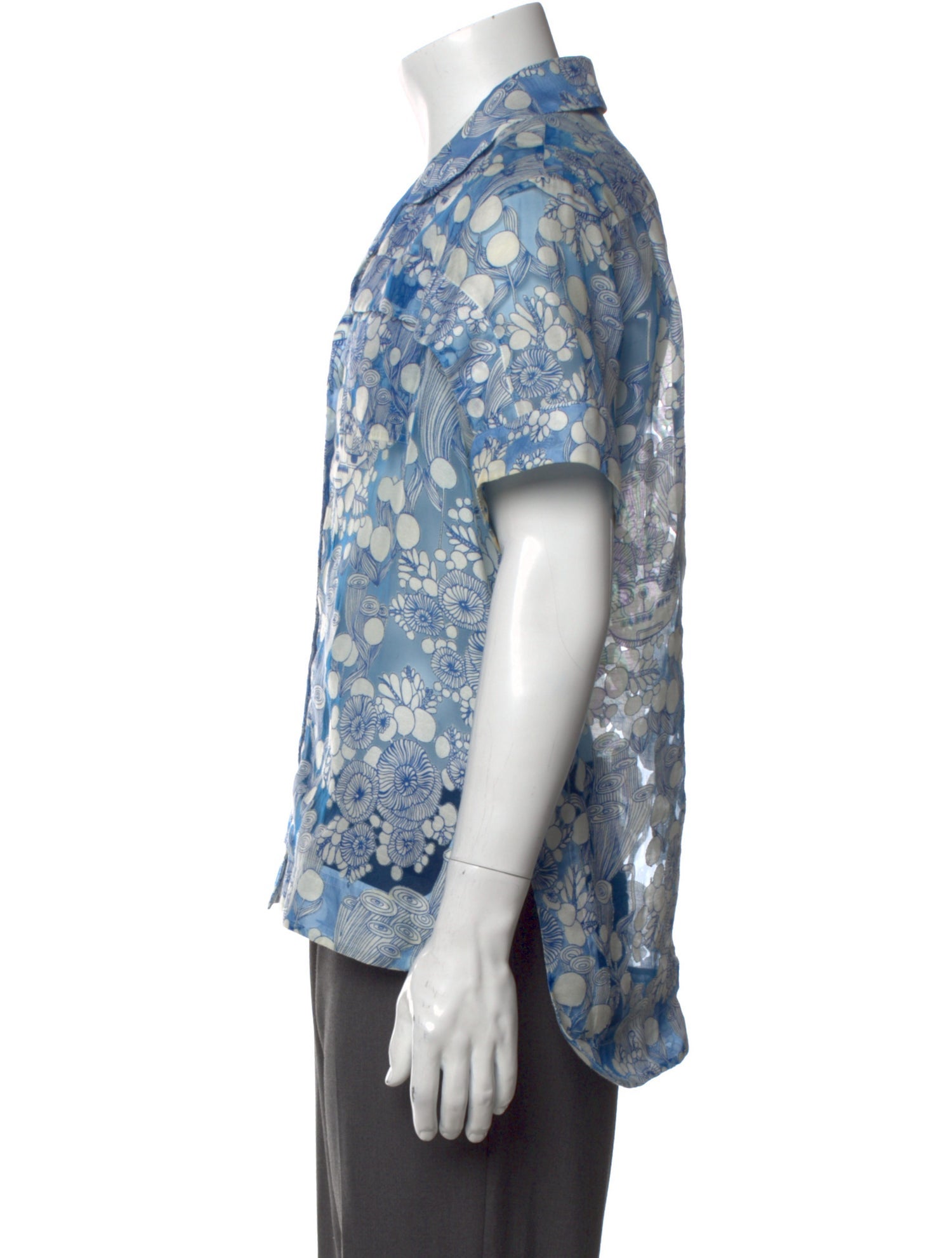 Carven Floral Print Short Sleeve Shirt