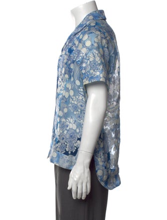 Carven Floral Print Short Sleeve Shirt