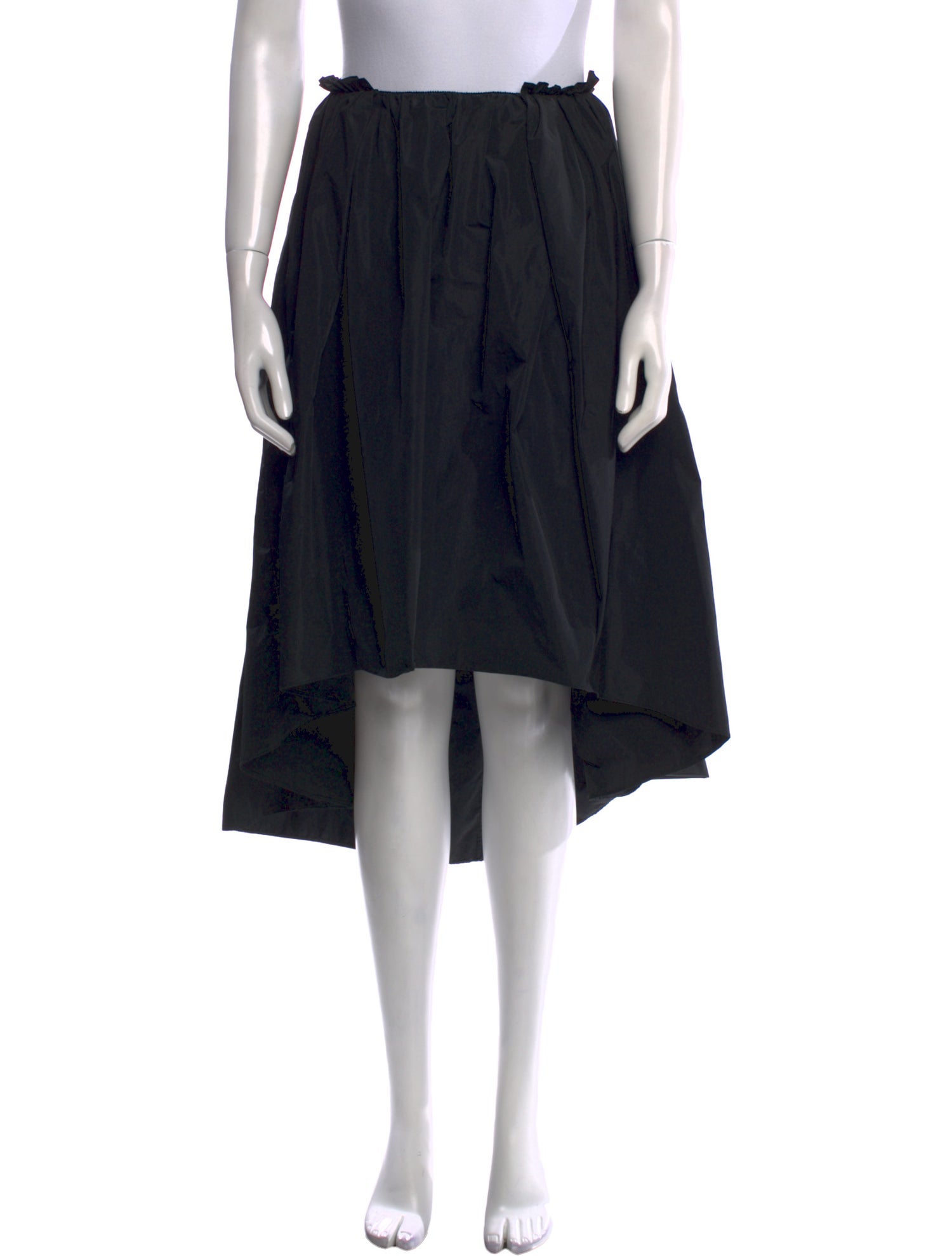 Carven Pleated Accents Midi Length Skirt