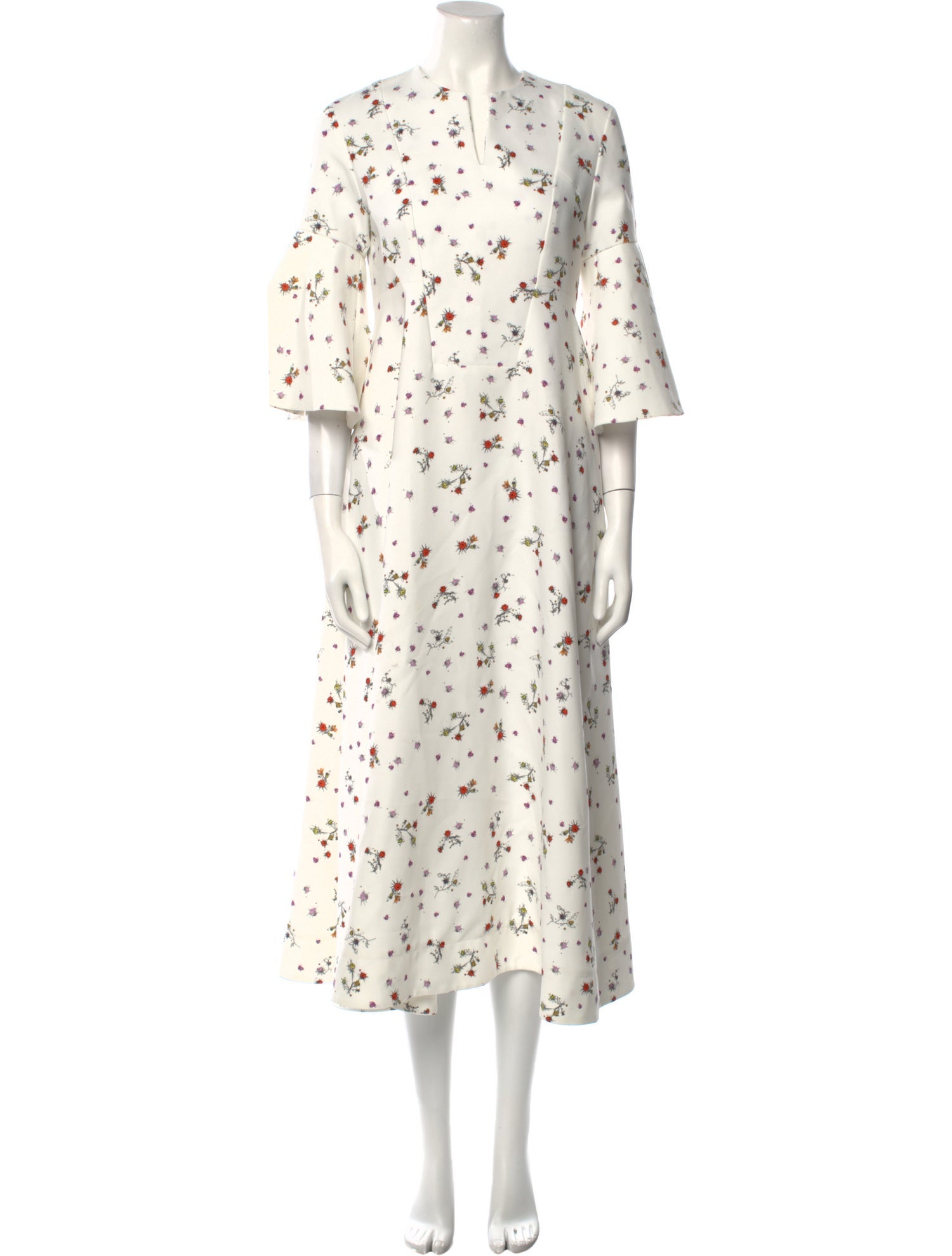 Carven Floral Print Long Dress