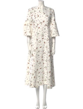 Carven Floral Print Long Dress