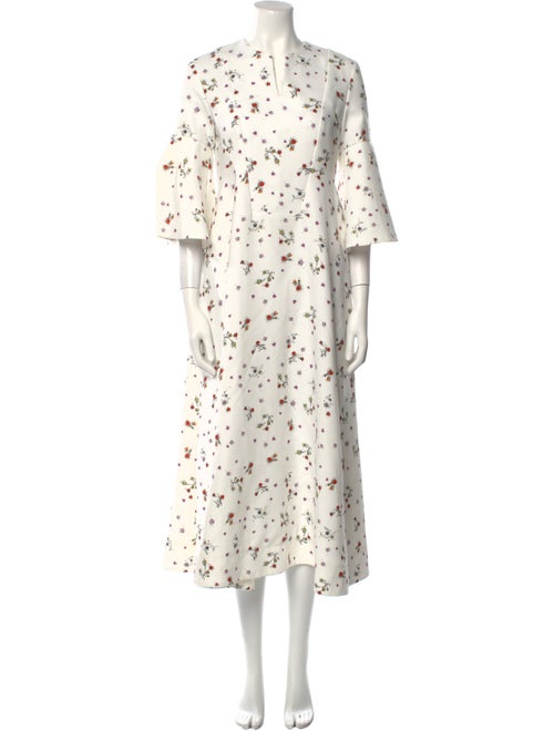 Carven Floral Print Long Dress