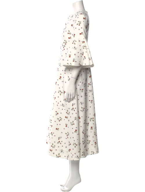 Carven Floral Print Long Dress