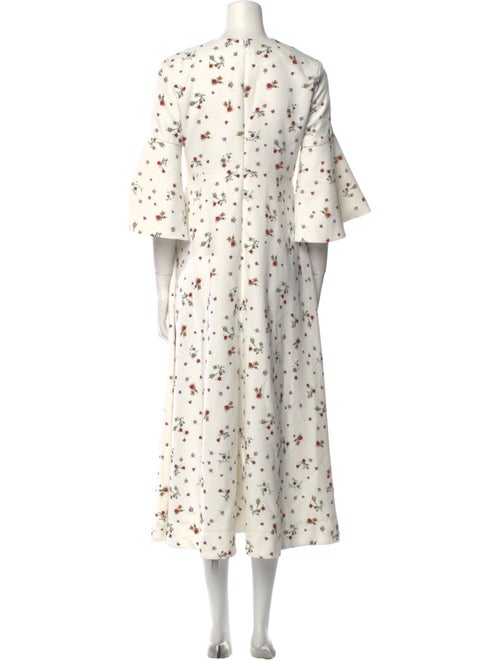 Carven Floral Print Long Dress