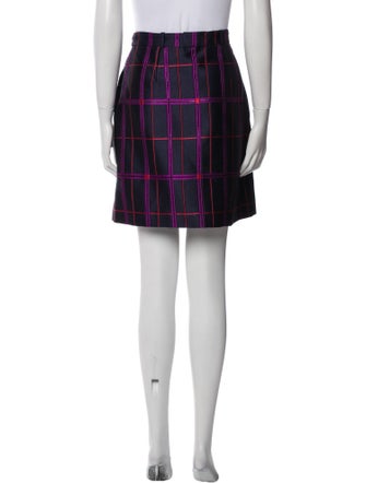 Carven Plaid Print Mini Skirt