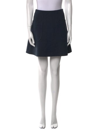 Carven Pleated Accents Mini Skirt