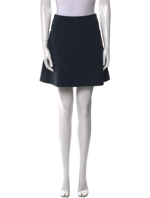 Carven Pleated Accents Mini Skirt