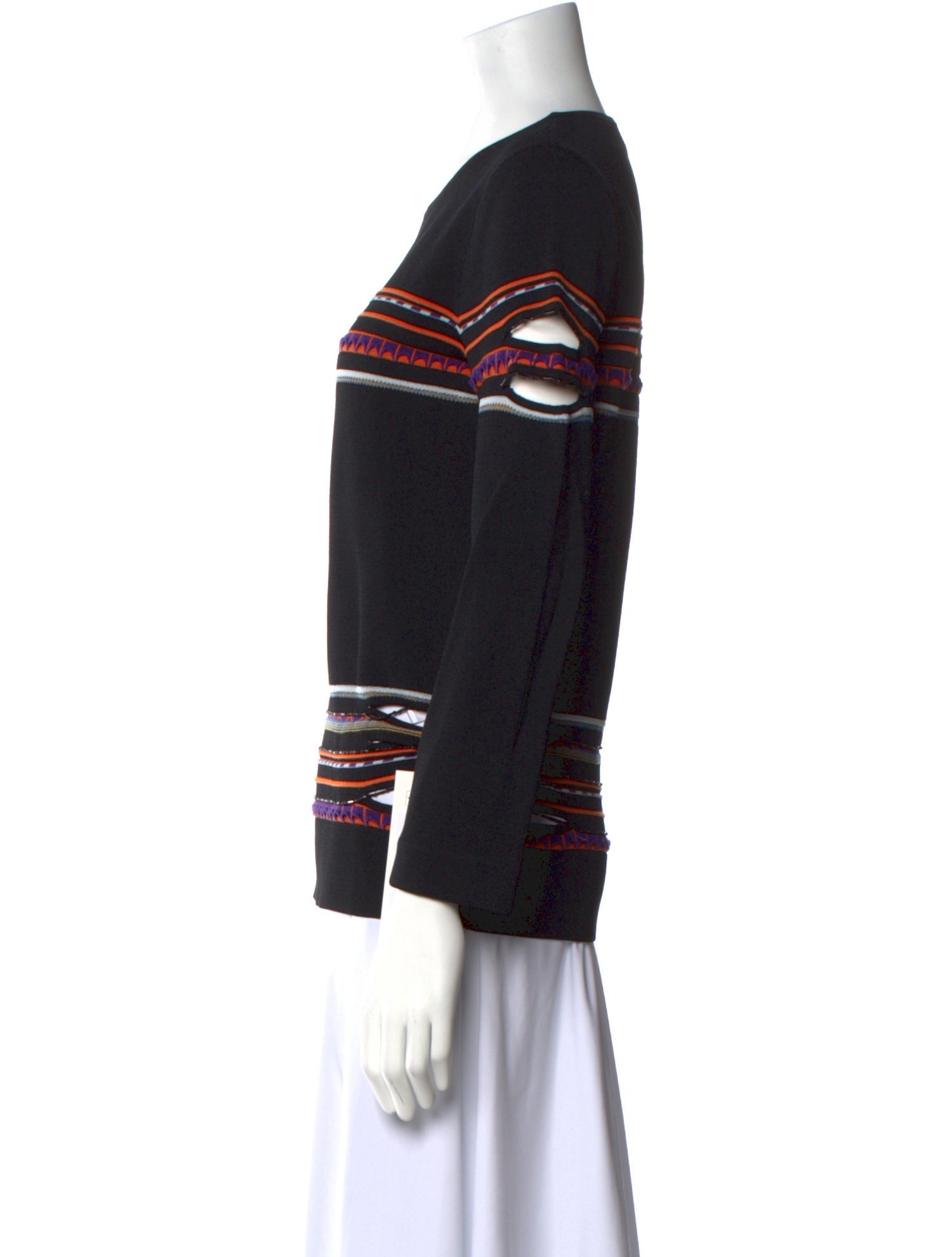 Carven Striped Crew Neck Sweater