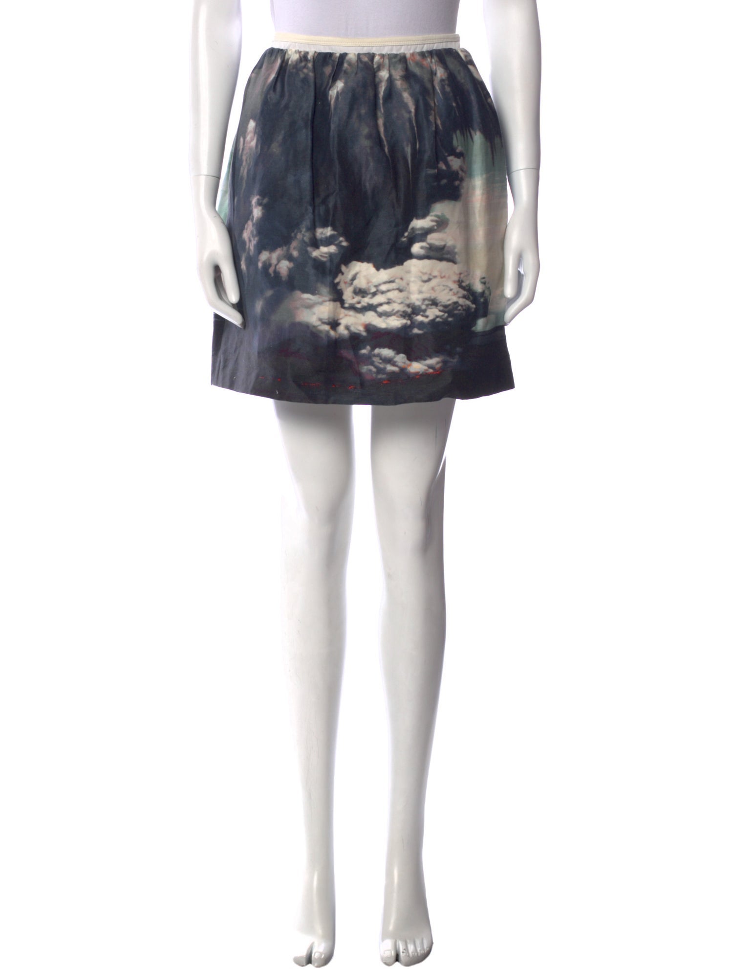 Carven Linen Mini Skirt