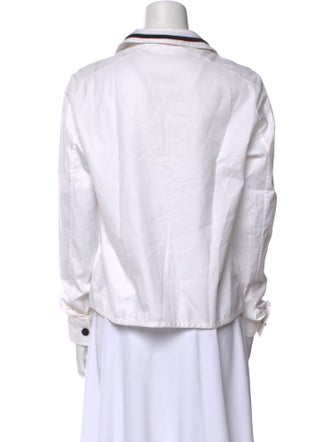 Carven V-Neck Long Sleeve Polo