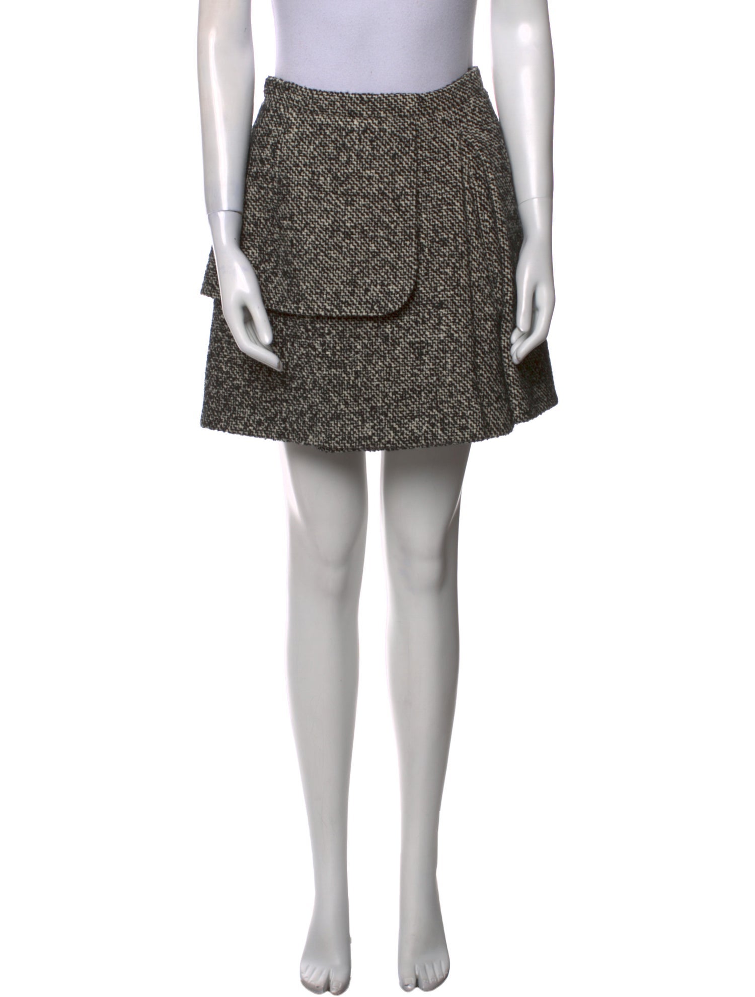 Carven Tweed Pattern Mini Skirt
