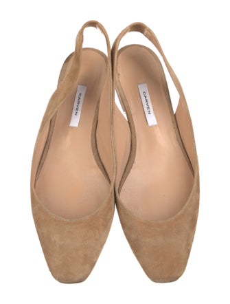Carven Suede Slingback Flats