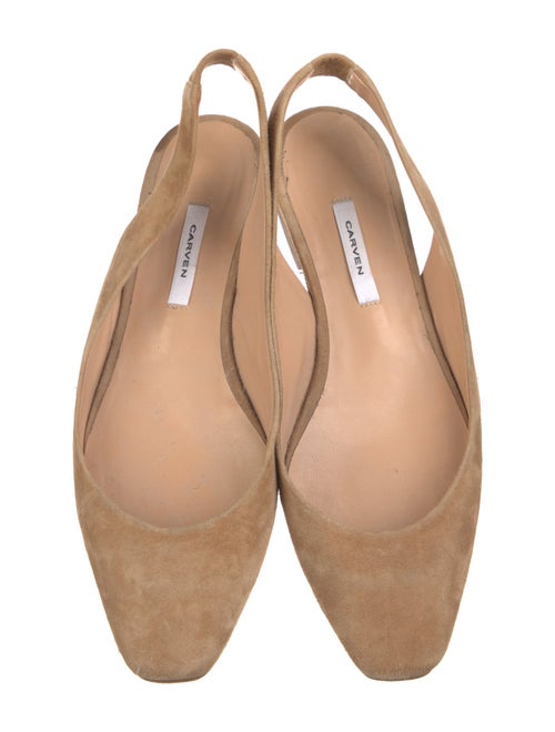 Carven Suede Slingback Flats