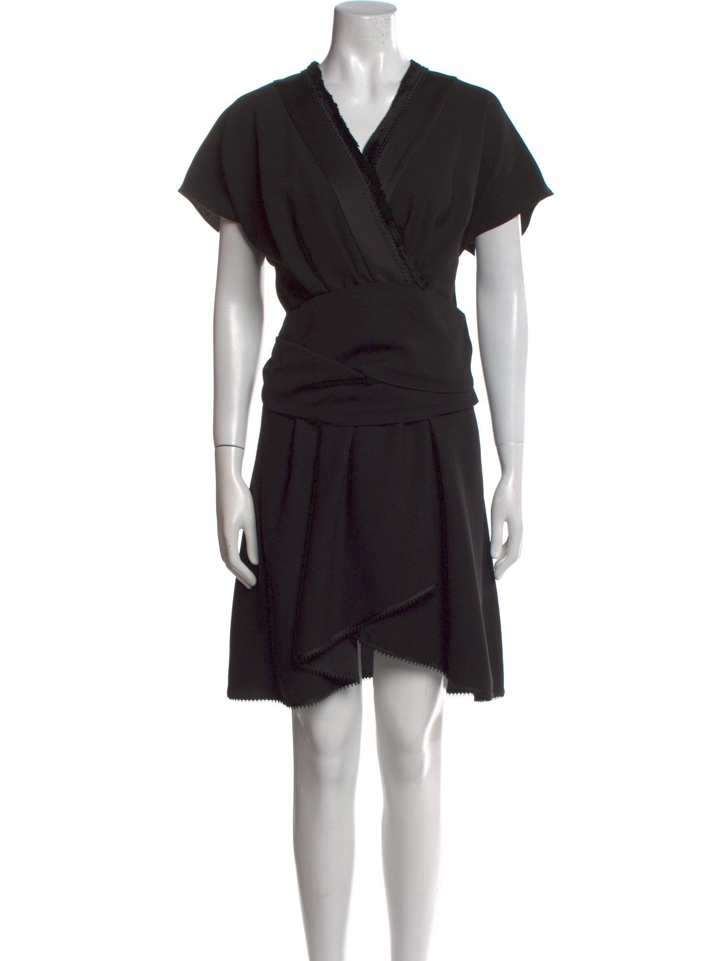 Carven V-Neck Knee-Length Dress