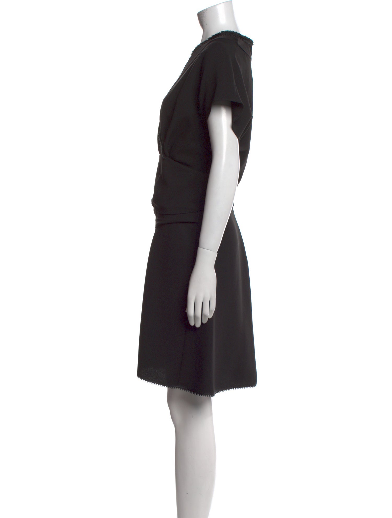 Carven V-Neck Knee-Length Dress