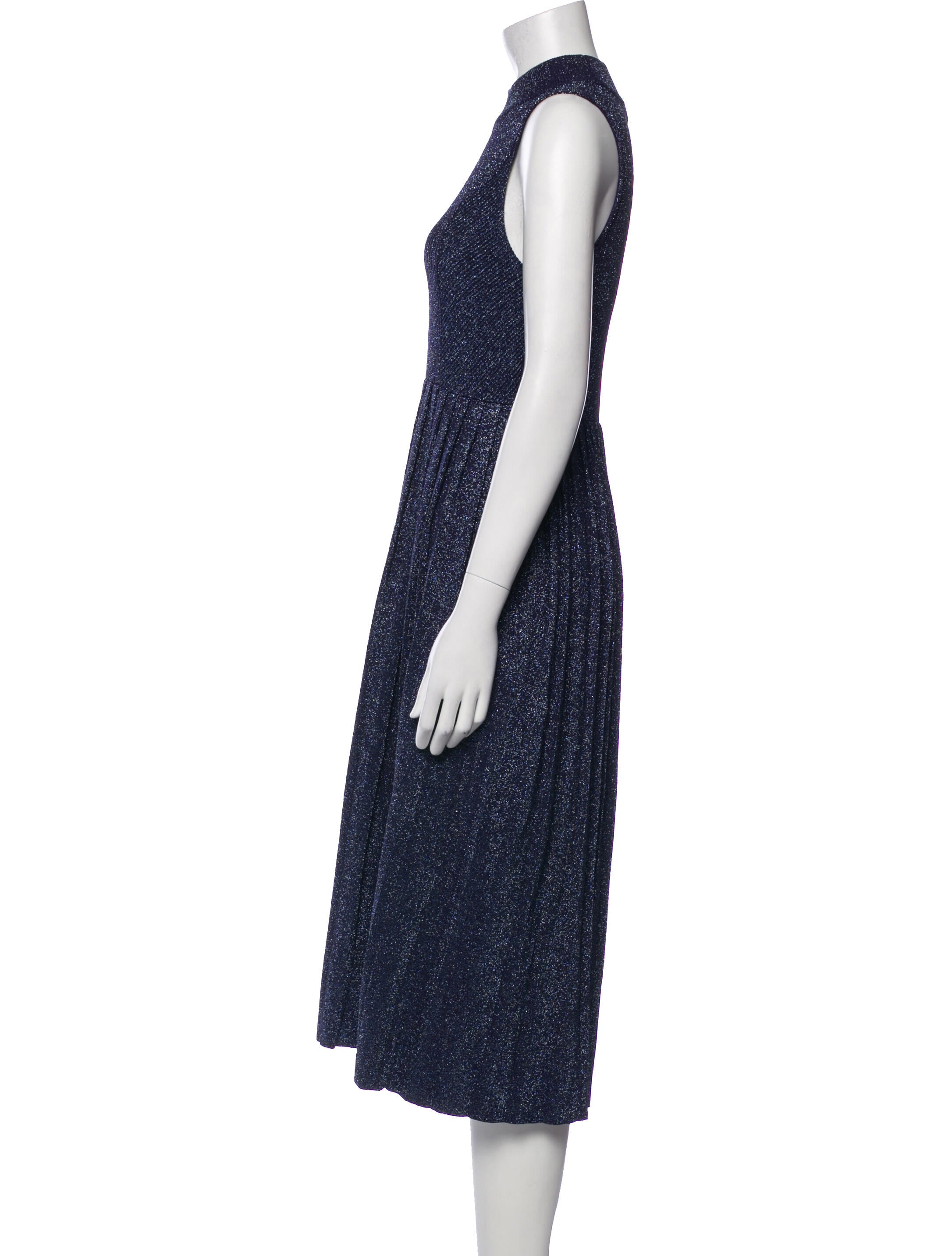 Carven Mock Neck Midi Length Dress