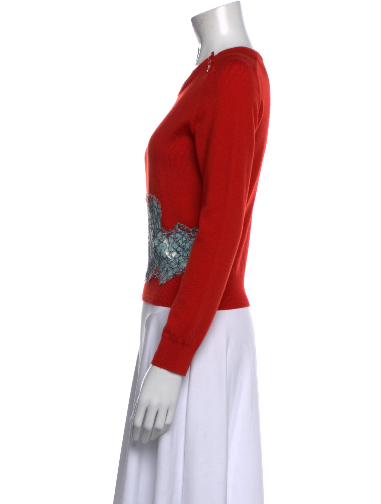 Carven Wool Lace Pattern Sweatshirt