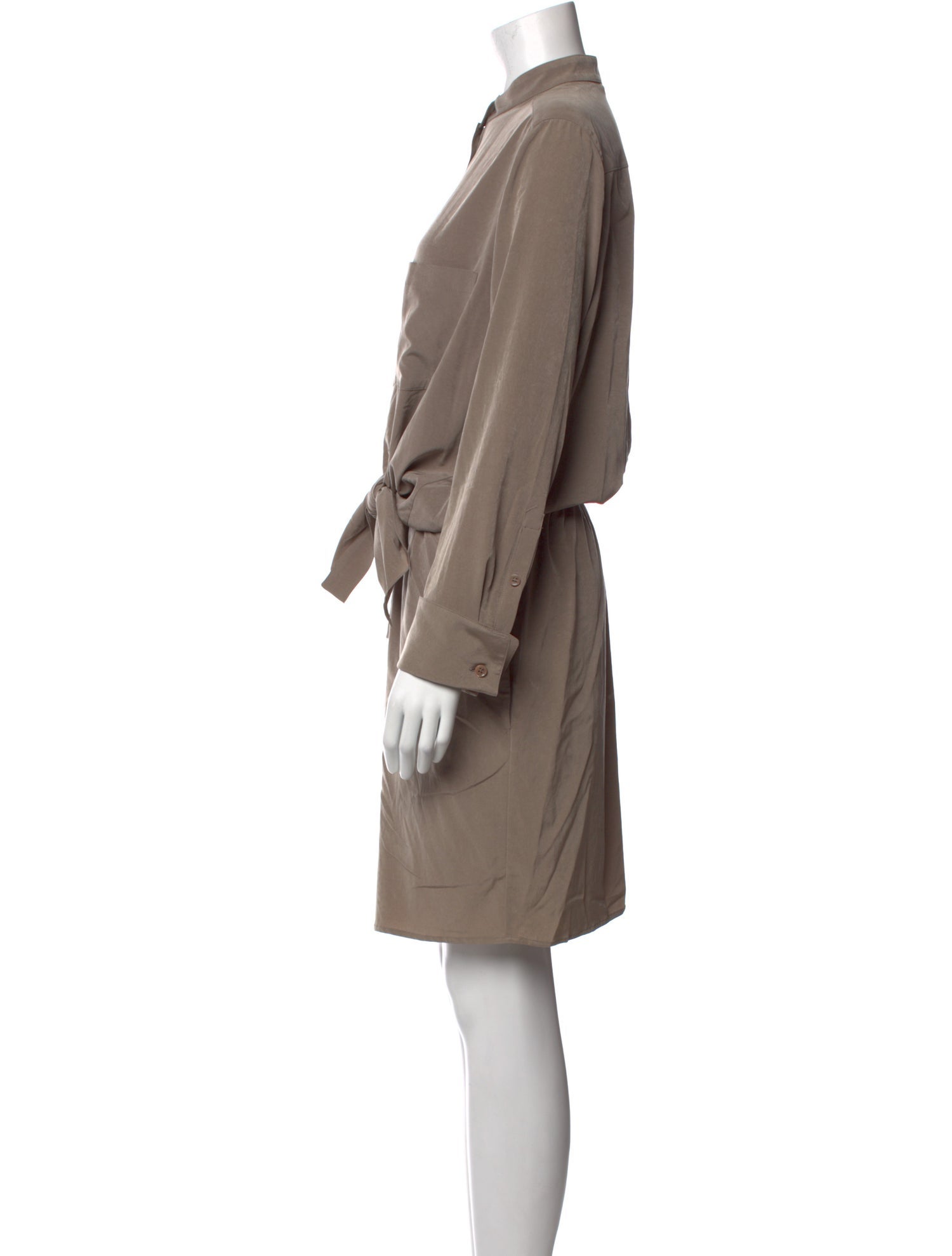 Carven Mock Neck Knee-Length Dress