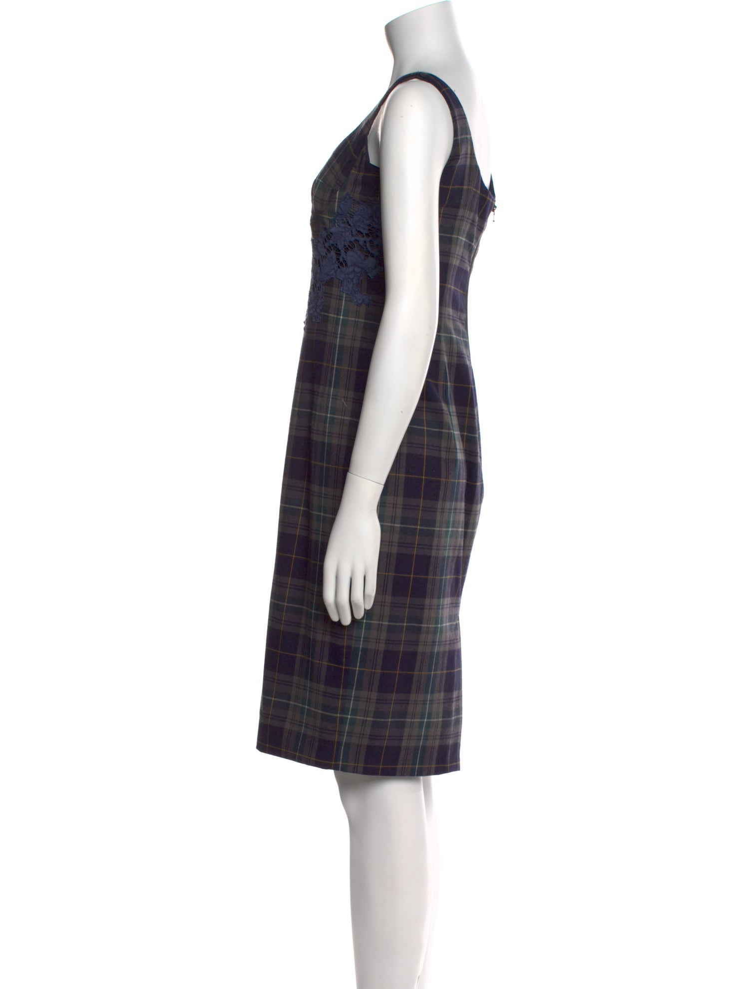 Carven Plaid Print Mini Dress