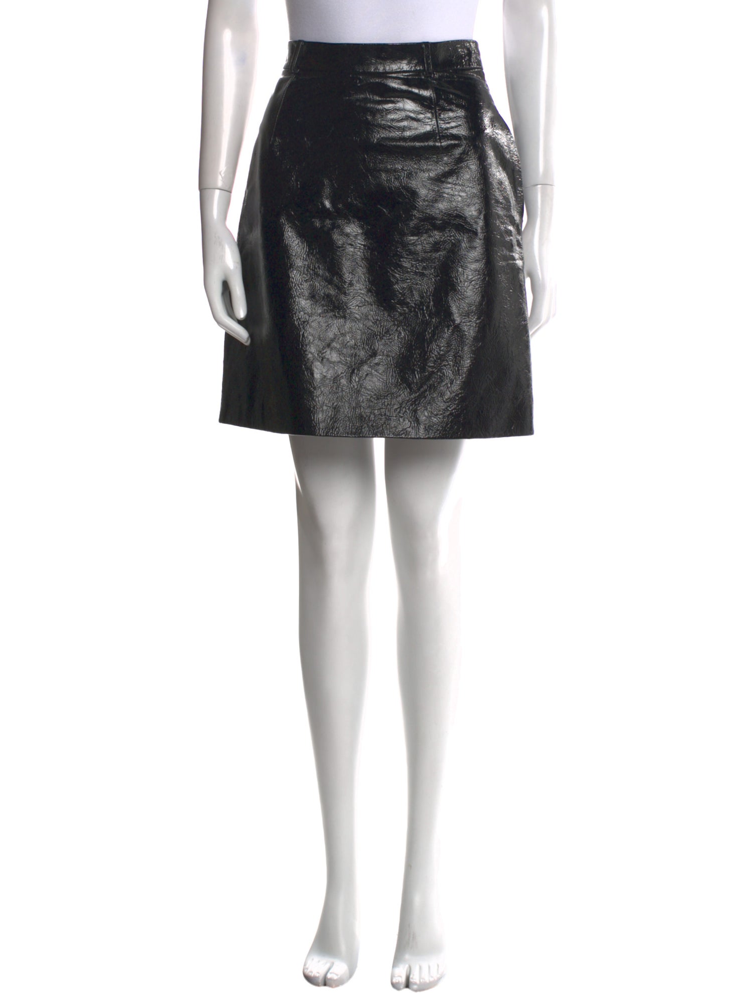 Carven Lamb Leather Mini Skirt