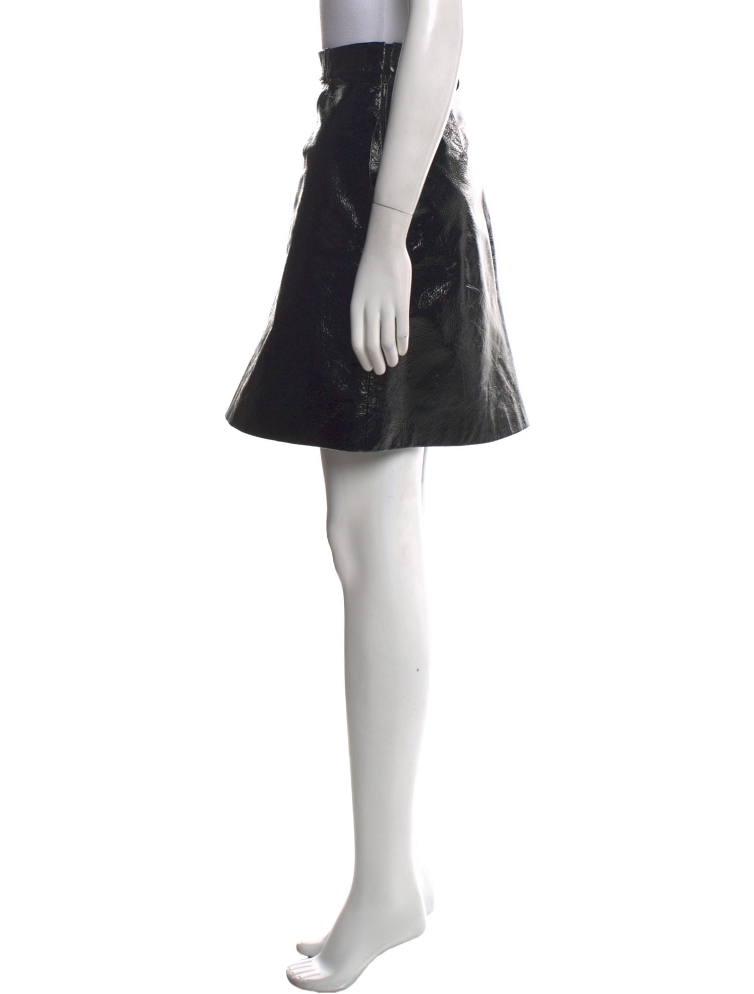 Carven Lamb Leather Mini Skirt